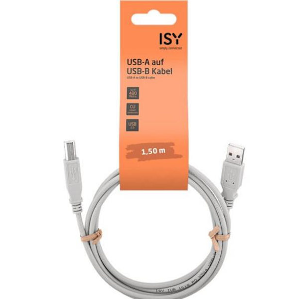 ISY IUB-1015 USB-A - USB-B Skrivar-USB-kabel
