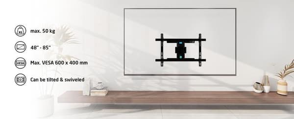 ISY ITV-3600 TV-fäste svart och silver