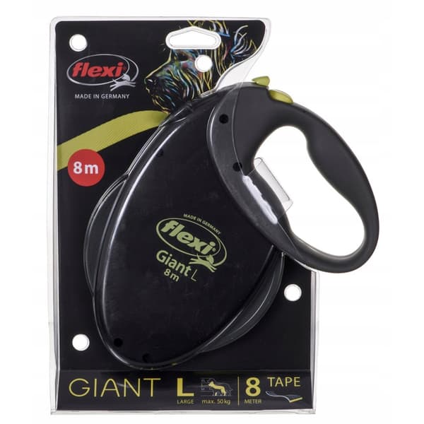 Smycz automatyczna dla psa FLEXI GIANT NEON taśma L 8m