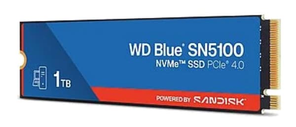 SANDISK WD Blue SN5100 1TB SSD Blå och Röd