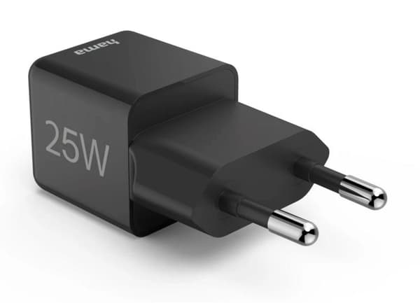 HAMA Super Mini Power Delivery Quickcharge USB-C 25W svart väggladdare