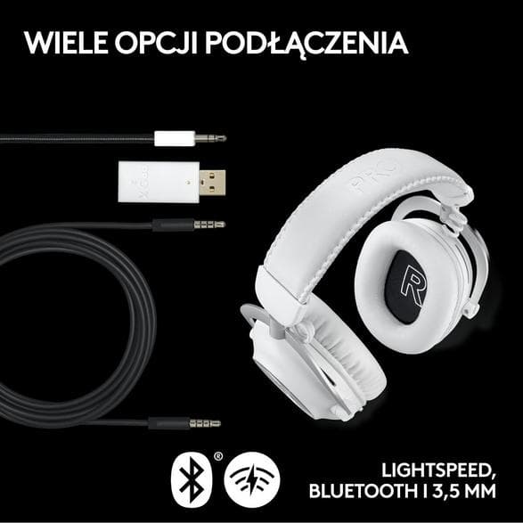 LOGITECH G Pro X2 Lightspeed Vita Hörlurar