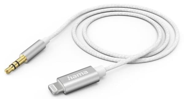 HAMA Ljudkabel Lightning - Jack 3,5mm 1m Vit