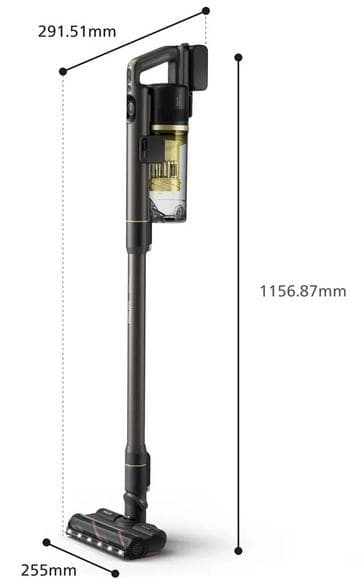 PHILIPS XC7167/01 Sladdlös Dammsugare Stål Gul