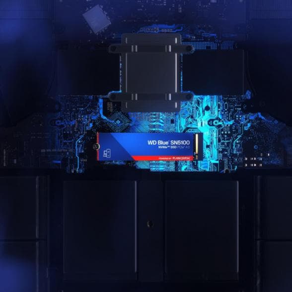 SANDISK WD Blue SN5100 1TB SSD Blå och Röd