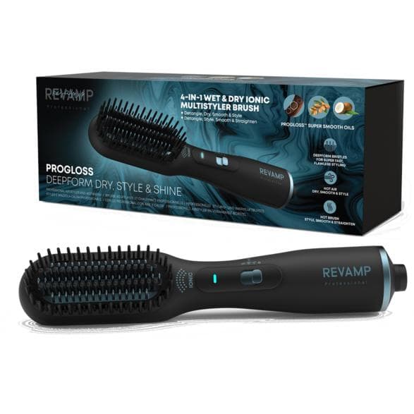 REVAMP Progloss Deepform Straight & Style BR-2500 Svart Borste