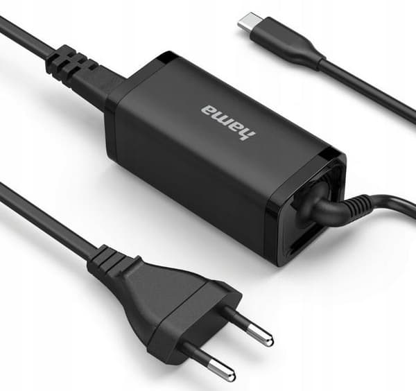 HAMA USB-C PD 5-20V/65W Laptop Nätadapter Svart