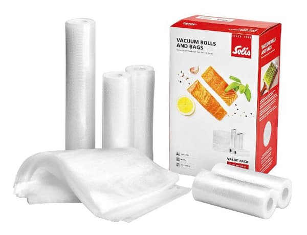 SOLIS Value Pack vakuumrullar och påsar för vakuumförslutare