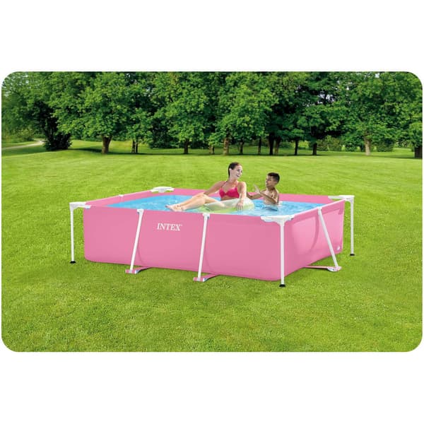 Trädgårdspool med ram 220 x 150 x 60 cm 2 i 1 INTEX 28266