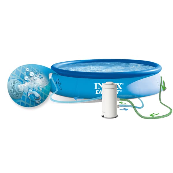 Trädgårdsutbyggnadspool 457 x 84 cm 4-i-1 INTEX 28158