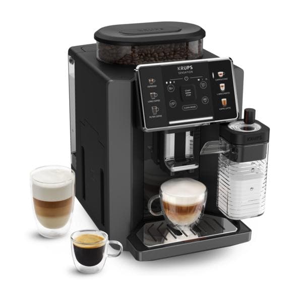 KRUPS Sensation Milk EA912HF0 Kaffebryggare Grå-Svart