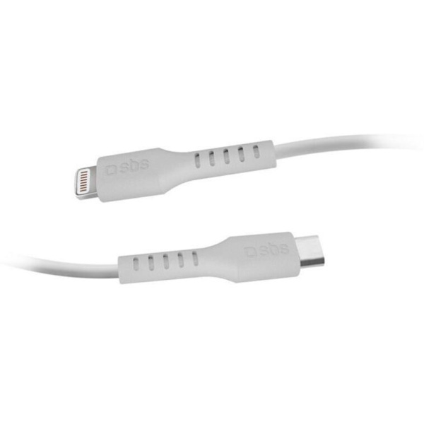 SBS Lightning - USB C-kabel 1m vit för dataöverföring och laddning