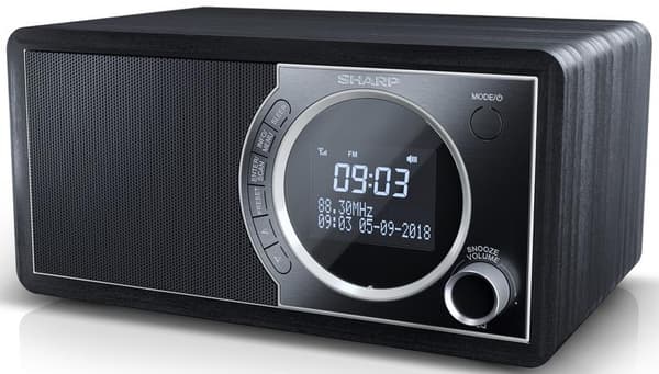 SHARP DR-450 svart radio