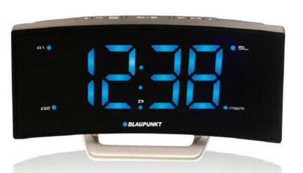 BLAUPUNKT CR7BK FM-klockradio LCD-display svart