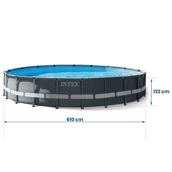 Trädgårdspool med ram 610 x 122 cm 12-i-1 INTEX 26334