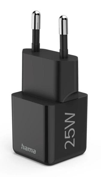 HAMA Super Mini Power Delivery Quickcharge USB-C 25W svart väggladdare