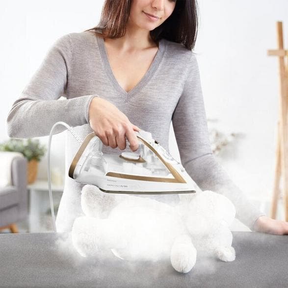 TEFAL FV8042E0 Puregliss vitguld Durilium AirGlide strykjärn