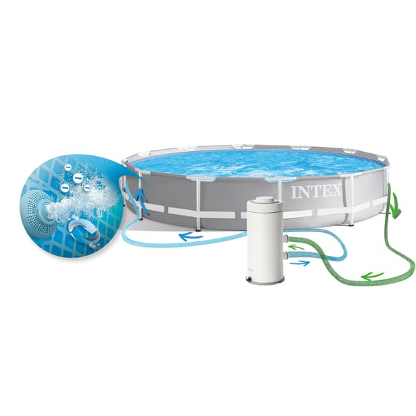 Trädgårdspool med ram 366 x 76 cm 4-i-1 INTEX 26712