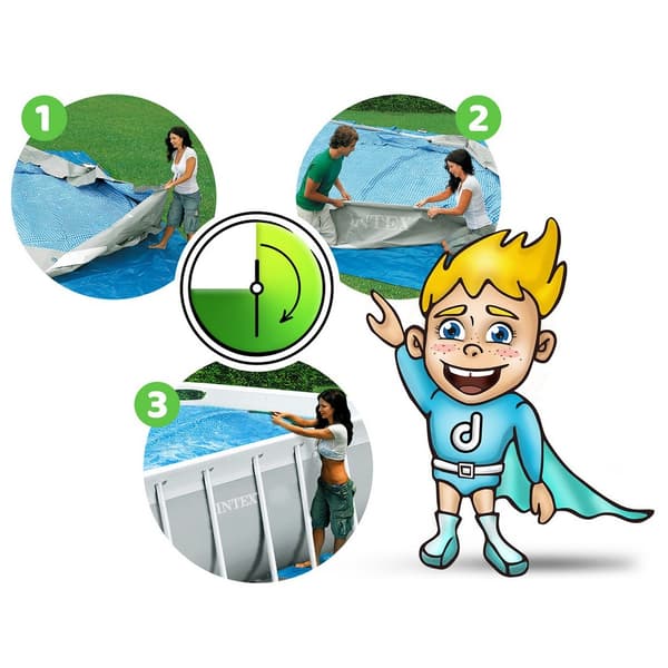 Trädgårdspool med ram 400 x 200 x 100 cm 4-i-1 INTEX 26780