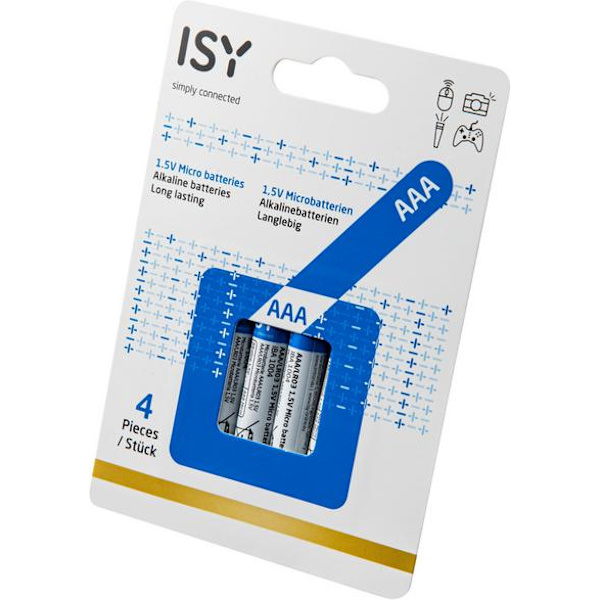 ISY AAA-batterier 4 st IBA-1004
