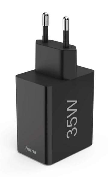 HAMA Power Delivery USB-C USB-A 35W svart väggladdare