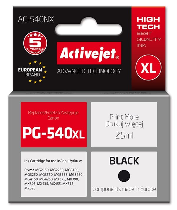 Activejet tusz do Canon PG-540XL new AC-540NX