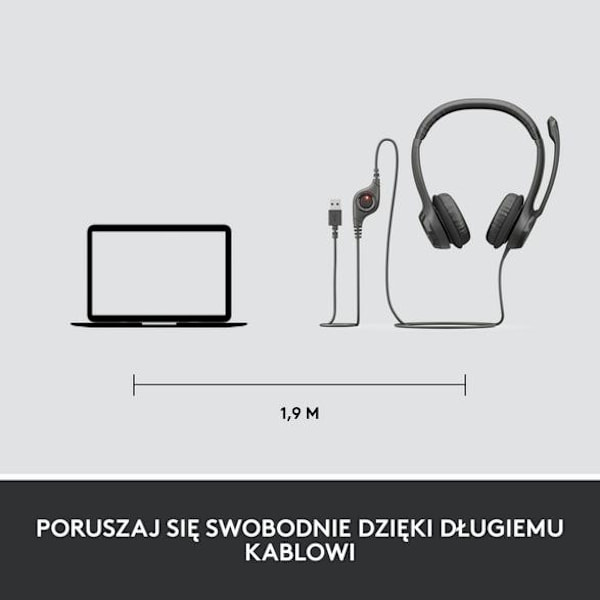 LOGITECH Stereoheadset H390 Trådbundna Hörlurar