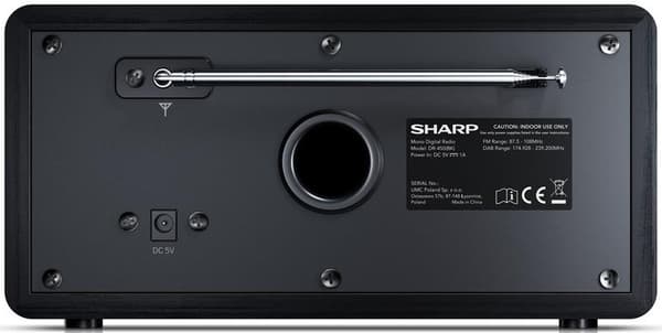 SHARP DR-450 svart radio
