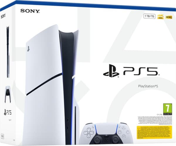 SONY PLAYSTATION 5 Slim 1TB E-chassikonsol vit och svart