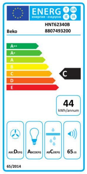 BEKO HNT62340B 60 cm teleskopisk fläktkåpa
