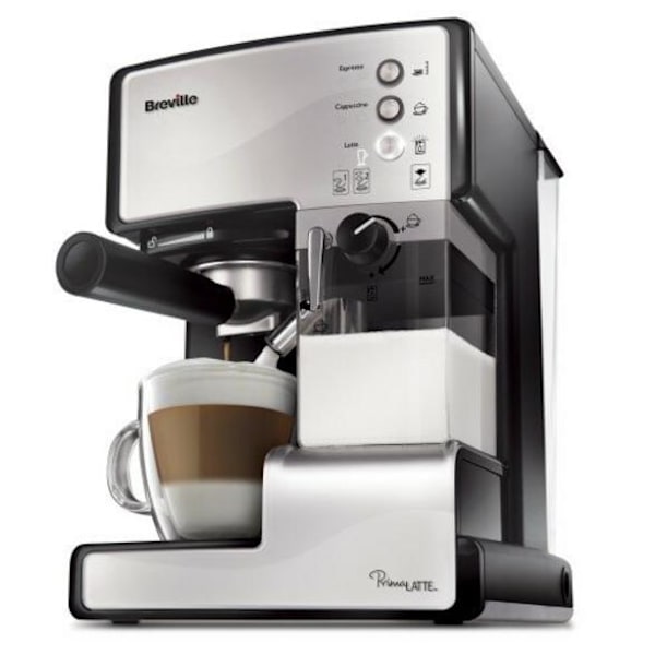 BREVILLE VCF045X Prima Latte Silver espressomaskin