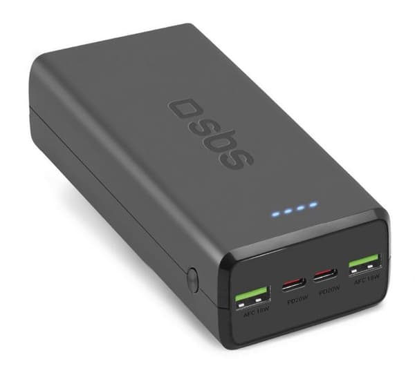 Powerbank SBS 30000mAh 2xUSB-C 2xUSB-A Svart TTBB30000PD20K