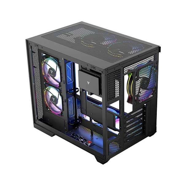 MODECOM OBUDOWA VOLCANO PANORAMA ARGB 3F MIDI BLK