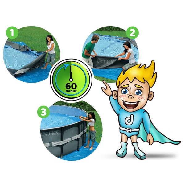 Trädgårdspool med ram 610 x 122 cm 12-i-1 INTEX 26334