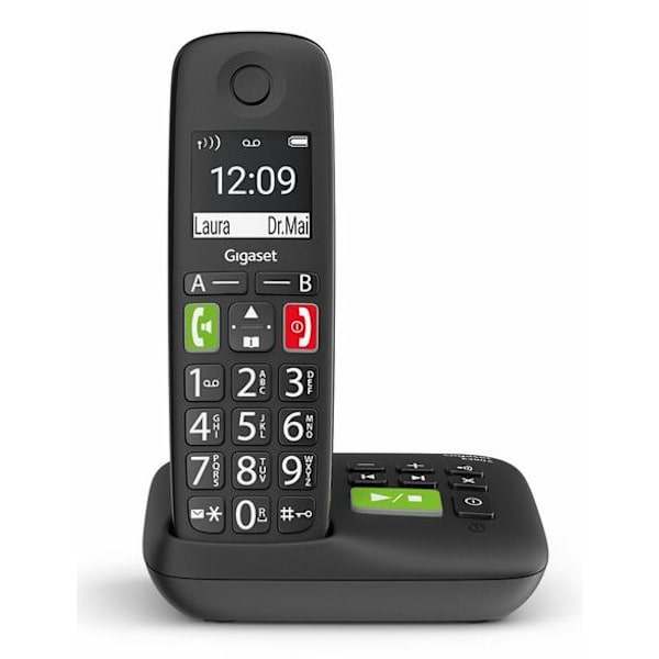 GIGASET E290A Svart fasttelefon