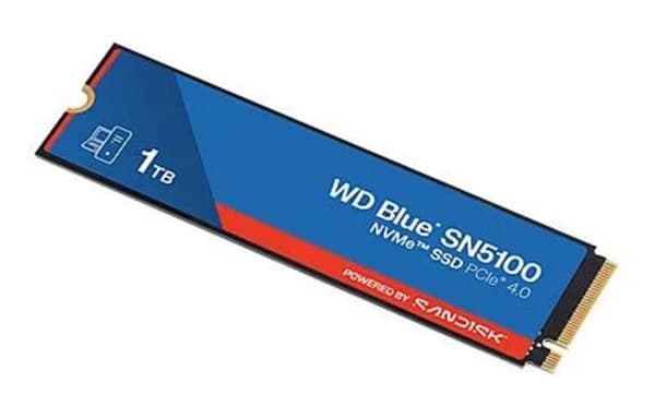 SANDISK WD Blue SN5100 1TB SSD Blå och Röd