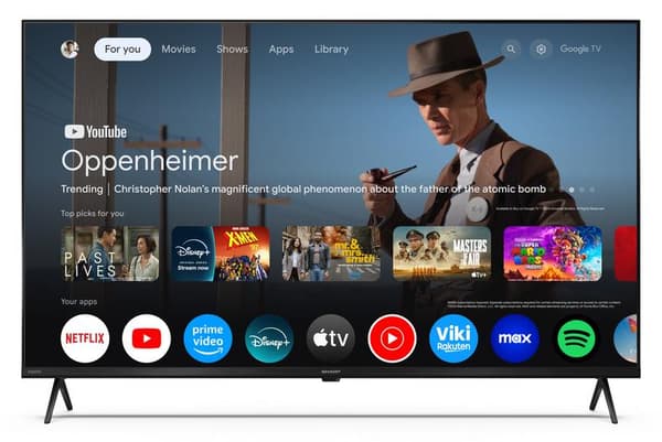 SHARP 43HP5465E 43" 4K QLED-TV Google TV Dolby Vision Svart