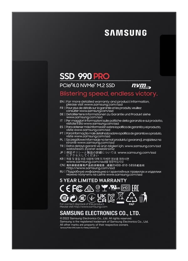 Dysk SSD Samsung 990 PRO PCle 4.0 NVMe M.2 1TB