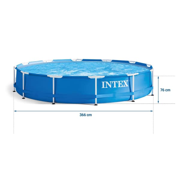 Trädgårdspool med ram 366 x 76 cm 10 i 1 INTEX 28212