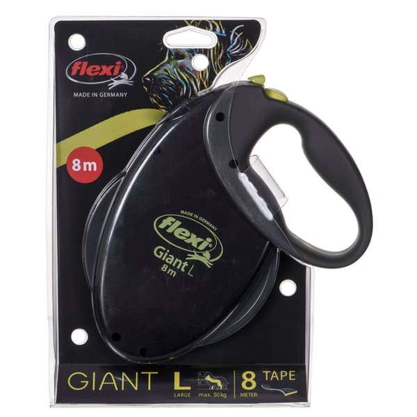 Smycz automatyczna dla psa FLEXI GIANT NEON taśma L 8m