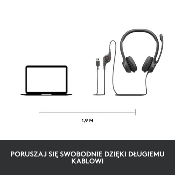 LOGITECH Stereoheadset H390 Trådbundna Hörlurar