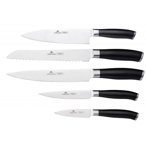 GERLACH Deco svart knivblockset