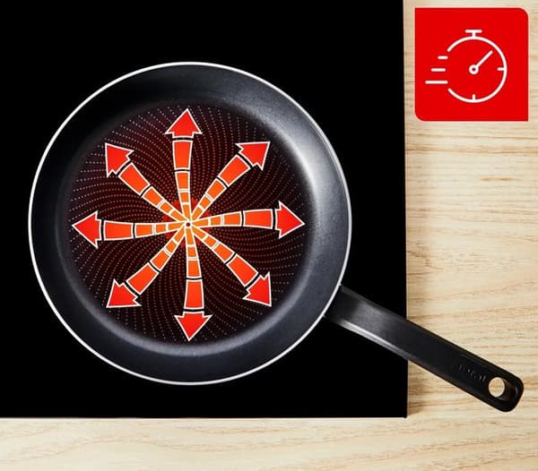 TEFAL Simply Cook Wok H0581902 28cm Vinröd