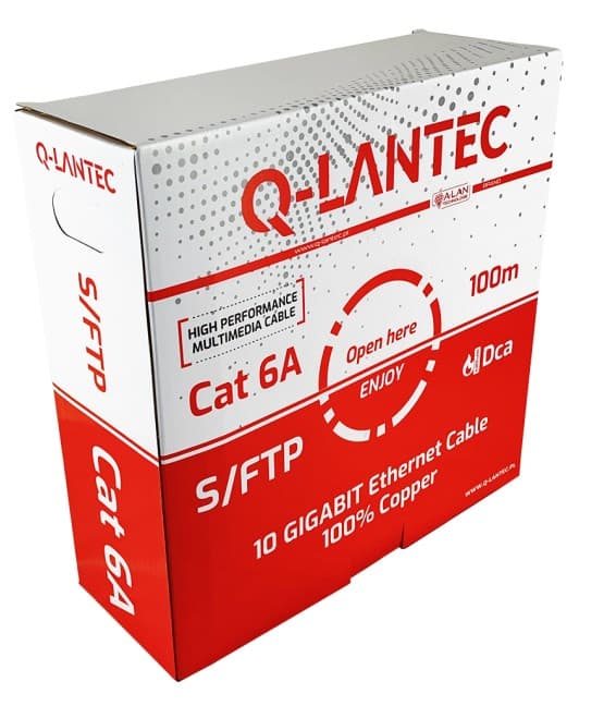 Q-LANTEC Kabel S/FTP kat.6A 100m (KIS6ALSOH100DQ)