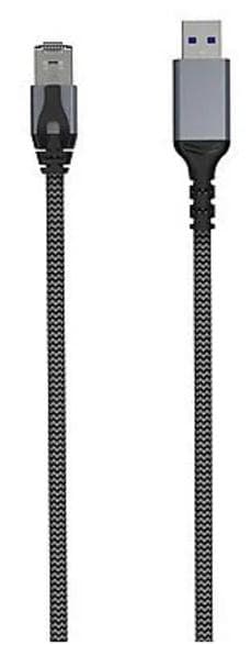 USB-A-RJ-45 Nätverkskabel ISY IPC-7000 Svart