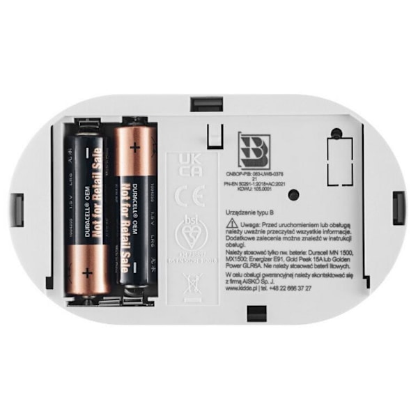 Kidde K5DCO DPM Kolmonoxidsensor med LCD-skärm