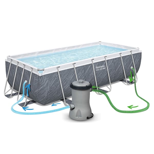 Trädgårdspool i ram 404 x 201 x 100 cm 11 i 1 Bestway 56721