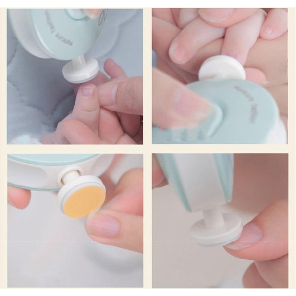 Vauvan / aikuisen kynsileikkuri - kynsiviilasarja 6 vaihtotyynyllä MultiColor 1 Pcs