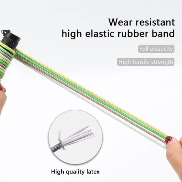 2-par elastiske snørebånd med snøre - Fleksibel - Justerbar Black