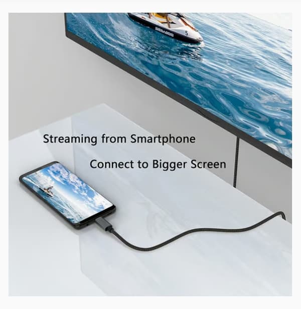 USB-C–HDMI-kaapeli 4K – 2 metriä